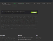 Tablet Screenshot of blacklionwebsites.com
